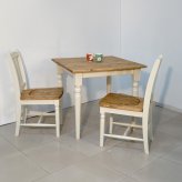 ダイニングテーブル ラベンダー 無垢材 パイン材 天然木 80×80cm・135×80cm W80xD80xH72cm / W135xD80xH72cm 食卓テーブル 木製 食卓机 リビング ダイニング ホワイト おしゃれ 新生活