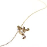 イニシャル ネックレス K18 ゴールド ダイヤモンド 0.01ct 一粒 ダイヤネックレス レディース ペンダント 18金 華奢 アルファベット A シンプル 人気 アクセサリー
