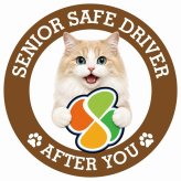 カーサイン 高齢者マーク SENIOR SAFE DRIVER ラガマフィン ステッカー シール 直径13cm 肉球 日本製 車