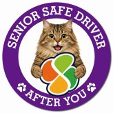 カーサイン 高齢者マーク SENIOR SAFE DRIVER サイベリアン マグネット 強力 直径13cm 肉球 日本製 車 ステッカー