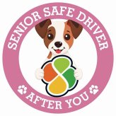 カーサイン 高齢者マーク SENIOR SAFE DRIVER ジャックラッセルテリア ステッカー シール 直径13cm 肉球 日本製 車