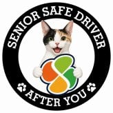カーサイン 高齢者マーク SENIOR SAFE DRIVER ジャパニーズボブテイル ステッカー シール 直径13cm 肉球 日本製 車