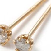 K18 ピンクゴールド ダイヤモンド ピアス 0.1ct 天然 ダイヤ 18金 レディース ジュエリー アクセサリー ギフト プレゼント 贈り物 誕生日 記念日