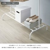 ラック ハンガー スリム ダブル 白 幅90 シンプル おしゃれ パイプハンガー ワンルーム 可愛い 子供部屋 棚付き 省スペース 大容量 韓国インテリア 衣類収納 洋服掛け かばん掛け 収納 玄関 寝室 ホワイト iwh-127 新生活