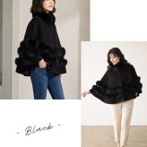 ケープ コート ファー カシミヤ ブレンド ウール 一枚仕立て レディース ブランド Filomo カシミヤ混 ダブルフェイス ポンチョ ジャケット 冬 アウター 秋 大きいサイズ 卒業式 入学式 母 ギフト プレゼント 7F (02000296r)
