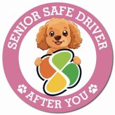 カーサイン 高齢者マーク SENIOR SAFE DRIVER ダップー マグネット 強力 直径13cm 肉球 日本製 車 ステッカー