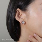 金属アレルギー ピアス ハワイアンジュエリー 純チタン 一粒 ホワイト ブラック ジルコニア 片耳購入可能 スタッドピアス スクエア キャッチ シンプル 20G(ゲージ) BY THE TIEA バイザシー ギフト【品番：TIE102】