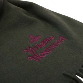 ヴィヴィアン ウエストウッド マフラー レディース メンズ ウール100％ ダークグリーン 深緑 オーブ ロゴ刺繍 冬 誕生日 記念日 クリスマス プレゼント ギフト 母 父 彼氏 彼女 友達 Vivienne Westwood 成人 卒業 入学