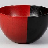 朱と黒　木製ボウル インテリア 漆器 盆 カタログギフト 景品 粗品