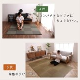 置き畳 ユニット畳 システム畳 国産 日本製 ナチュラルスタイル い草 消臭 抗菌防臭 市松 約82×82×2.3cm 2P 同色2枚組