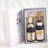 感謝の贈り物ボックス 芋焼酎とワインの贅沢な競演2本セット(北海道ワイン プレミアムキャンベル赤ワイン 甘口 8.5度(北海道) 本格芋焼酎 森伊蔵 25度(鹿児島県)) 720ml×2本
