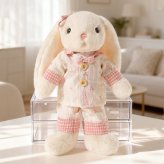 うさぎ ぬいぐるみ ロングイヤー 着せ替え風 ドレス パジャマ ふわふわ アニマル 人形 かわいい インテリア おもちゃ 子供 女の子 誕生日 プレゼント ギフト