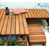チェア 椅子 デッキ縁台 90×90 木製 ステップ 天然木製 ウッドデッキ ガーデンベンチ ガーデン 庭 新生活