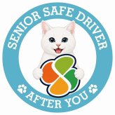 カーサイン 高齢者マーク SENIOR SAFE DRIVER 白 ステッカー シール 直径13cm 肉球 日本製 車