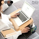 テーブルクッション マウストレー付 サイドテーブル プラコ テレワーク 在宅勤務 膝上テーブル CN-80T ひざ上テーブル クッション付テーブル ラップトップテーブル 持ち運びテーブル テーブル ナイトテーブル ミニ