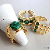 ステンレス ボヘミアンリング 3タイプ ターコイズ 18KGP ゴールド gold エスニック 太陽 オープンリング フリーサイズ レディース 女性 指輪 金属アレルギー対応