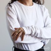 ステンレス ぷっくりリング ごつめ 3連 コンビカラー メタルリング オープンリング ワイドリング ゴールド シルバー 指輪 太め 大きめ 存在感 お洒落 個性的 プチプラ マルチ ミックス レディース 女性 金属アレルギー対応