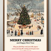 日本製 メリー クリスマス Xmas Christmas サンタクロース ビンテージイラスト A3 サイズ ポスター アート おしゃれ 絵画 インテリア 北欧 イラスト マット紙 艶消し アートパネル 額 フレーム デザイン 壁掛け ギフト 新築祝い ディスプレイ  速達 送料無料