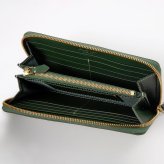 ベリーズヨーク　BELLIES YORK　ラウンドファスナー長財布　BYTM1878GR　グリーン　ベジタブルタンニン　イタリアンレザー　牛革　”エイジングを楽しむ革小物”