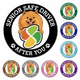 カーサイン 高齢者マーク SENIOR SAFE DRIVER チャウチャウ マグネット 強力 直径13cm 肉球 日本製 車 ステッカー
