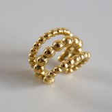 ステンレス つぶつぶ 3連イヤーカフ シンプル メタルイヤーカフ ライン 重ね付け風 ゴールド 18KGP 片耳1点 可愛い プチプラ 耳の穴不要 痛くない レディース 女性 金属アレルギー対応フェイクピアス ノンホール イヤリング
