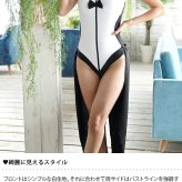 選べる3色 水着素材 コスプレ レディース PixyParty バニーガール 水着 ワンピース水着 燕尾パレオ付き 2点セット コスプレ水着 バニー衣装 パッド付き UPF50+ 紫外線対策 S M L XL かわいい セクシー 体型カバー 撮影会 個撮 イベント ハロウィン 仮装 衣装 コスチューム
