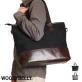 【人気の大容量バッグ】WOODYBELLY B4トートバッグ【送料無料】トートバッグ メンズ 帆布 大きめ 大容量 2way ショルダーバッグ B4 A4サイズ かっこいい 通勤 ビジネスバッグ 大学生 キャンバス トートバック 一泊 旅行 父の日 誕生日 クリスマス ホワイトデー 30代 40代 50代 60代 プレゼント ブランド 贈り物 父親 彼氏 通学 誕生日 ギフト