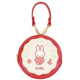 ミニポーチ ミッフィー ラウンドマカロンポーチ クツワ miffy ストラップ付 リップポーチ かわいい バッグチャーム 子供 大人 プレゼント かわいい おしゃれ お菓子 おもしろい うさぎ ミッフィーグッズ 新作 まる 母の日 クリスマス プレゼント 彼女