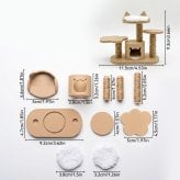 ミニチュア キャットタワー 3Dプリント 組み立て式 DIY 猫 ドールハウス 家具 1/12スケール OB11 人形用 インテリア 小物 撮影道具 ジオラマ 装飾 かわいい