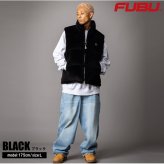 FUBU フブ 中綿ベスト メンズ フェイクファー パファー ダブルジップ エコダウン アウター ストリート あったか 防寒 保温 ヒップホップ ダンス オーバーサイズ ビッグシルエット 秋冬 M L XL XXL 大きいサイズ レディース fam-62306 2026FW karlas