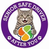 カーサイン 高齢者マーク SENIOR SAFE DRIVER マンクス ステッカー シール 直径13cm 肉球 日本製 車