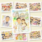 結婚式の記念に、プレゼントにぴったりの似顔絵です。下書き確認あり。修正無料で納得の表情になるまで調整します。 似顔絵 プレゼント 結婚祝い 贈り物 ギフト 手描き 名入れ 結婚式 ブライダル 記念 ウェディング 婚礼 新郎 カップル 両親 新婦 修正無料 名入れ 下書き確認 そっくり サプライズ 喜ばれる かわいい ウェディング 一生もの 思い出 結婚式 オーダーメイド 大量注文