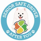 カーサイン 高齢者マーク SENIOR SAFE DRIVER 紀州犬 ステッカー シール 直径13cm 肉球 日本製 車