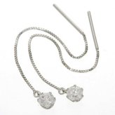 ダイヤモンドピアス K18 18金 0.3ct チェーンピアス レディース ゴールド ホワイトゴールド 揺れる ロングピアス 天然石 記念日 誕生日 プレゼント ギフト