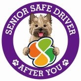 カーサイン 高齢者マーク SENIOR SAFE DRIVER ケアーンテリア ステッカー シール 直径13cm 肉球 日本製 車