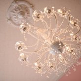 照明 ライト お手軽シャンデリア12灯（LED電球付き） 姫系 プリンセスホワイト 引掛けシーリング付き 簡単取り付け 天井 ゴージャス おしゃれ 12畳 ダイニング リビングロココ調 ヨーロピアン クラシック か 新生活