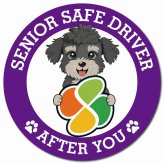 カーサイン 高齢者マーク SENIOR SAFE DRIVER シュナプー マグネット 強力 直径13cm 肉球 日本製 車 ステッカー
