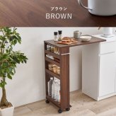 バタフライテーブル 幅70cm×高さ82cmタイプ バタフライテーブル 幅70cm 奥行き42cm 高さ82cm キャスター付き 拡張テーブル スリムラック オープンラック 棚 ラック キッチン収納 調味料ラック 補助テーブル ナチュラル シンプル 北欧 レトロ