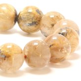 天然石ブレスレット 金針をたっぷり内包した圧倒的存在感 15mm【一点物 GHB180・75g】 浄化発送 京海堂