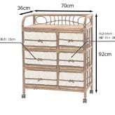 アジアン家具のランドリー Y553HR 籐かご ランドリーバスケットタイプ 3段 モダンリビング ジャージ ニット ジャケット収納 バリ 和風 雑貨 日本 お風呂 ランドリーボックス
