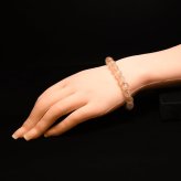 天然石ブレスレット【クリアな水晶の中に広がる世界】9.5mm ゴールドルチルクォーツ 一点物【GHB213】浄化発送 京海堂