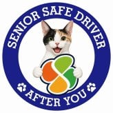 カーサイン 高齢者マーク SENIOR SAFE DRIVER ジャパニーズボブテイル ステッカー シール 直径13cm 肉球 日本製 車