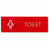 トイレ プレート 木製 女 I2 長方形 27x9cmドア サインプレート ピクトサイン トイレマーク表示 案内 注意 施設 御手洗 TOILET おしゃれ シンプル 安全対策
