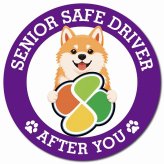 カーサイン 高齢者マーク SENIOR SAFE DRIVER 秋田犬 マグネット 強力 直径13cm 肉球 日本製 車 ステッカー