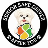 カーサイン 高齢者マーク SENIOR SAFE DRIVER マルーキー マグネット 強力 直径13cm 肉球 日本製 車 ステッカー