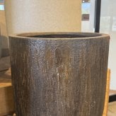 鉢カバー おしゃれ 大型 18号 13号 L M サイズ 植木鉢 KONTON コントン バルゴ ベアルート 丸型 ラウンド ファイバーストーン 軽量 室内 屋内 高級 北欧 モダン ナチュラル 観葉植物用 サボテン 多肉植物 特大 玄関 プランター 底穴なし アッシュグレー ダークグレー