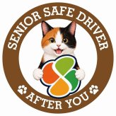 カーサイン 高齢者マーク SENIOR SAFE DRIVER 三毛 ステッカー シール 直径13cm 肉球 日本製 車