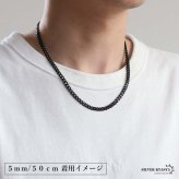 ステンレス 喜平ネックレス チェーンネックレス 幅5タイプ 長さ3サイズ ブラックネックレス 6面カット 細身 太め 極太 シンプル 重厚感 普段使い メンズ 男性 金属アレルギー対応