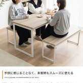 ダイニングセット テーブル 机 食卓 キッチン 学習机 長方形 ベンチ コンパクト 奥行70 3点セット 木目 ウッド スクエア脚 ロの字型 コの字 かっこいい かわいい リビング カフェ ファミリー 幅130 広々 PC パソコン 新生活