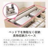 収納ベッド 大容量 5杯 引き出し付き ベッドフレーム シングル セミダブル 日本製 国産 棚付き 1口コンセント すのこ ベッド下収納 木製 フレームのみ 小豆 AZUKI 源ベッド 4-015